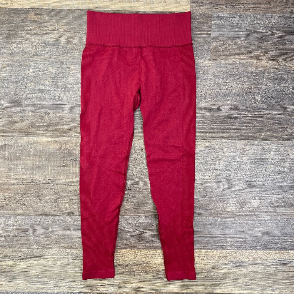 NWT Mend athletics wine red athletic legging pants size medium M B48 - Picture 1 of 3
